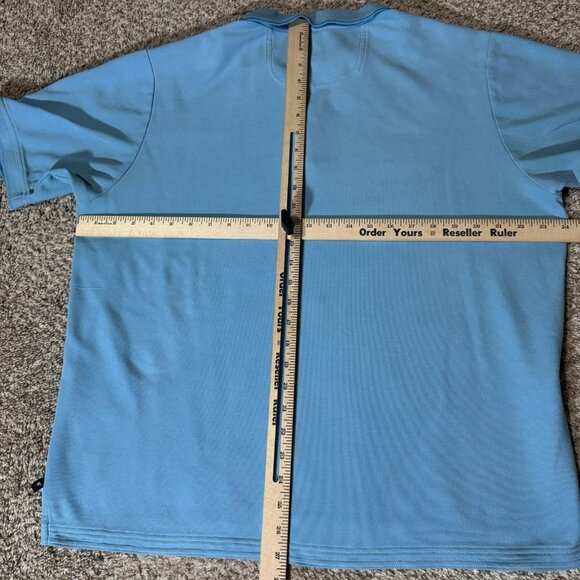 Tommy Bahama Polo Shirt Mens Extra Large Blue IslandZone Supima Marlin Logo - Picture 6 of 8